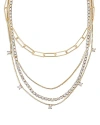Ettika Cubic Zirconia Chain Necklaces, 14/15-19/20, Set Of 4 In Gold