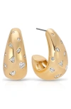 ETTIKA CUBIC ZIRCONIA HOOP EARRINGS