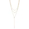 Ettika Cubic Zirconia Layered Y-necklace In Gold