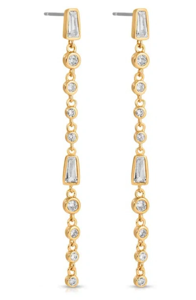 ETTIKA ETTIKA CUBIC ZIRCONIA LINEAR EARRINGS