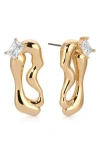 Ettika Cubic Zirconia Molten Drop Earrings
