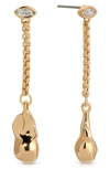 Ettika Marquise Drop Earrings In Gold