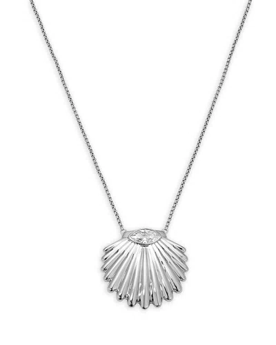 Ettika Cubic Zirconia Scallop Shell Pendant Necklace, 36