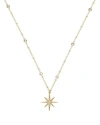 ETTIKA CUBIC ZIRCONIA STARBURST PENDANT NECKLACE, 21.5-26.5