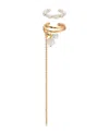 Ettika Cultivated Pearl Drama Gold Cuff Earrings Set In Gold