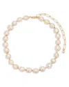 Ettika Freshwater Mother Of Pearl Choker Necklace In White
