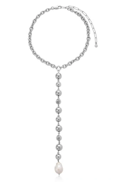 ETTIKA ETTIKA CULTURED FRESHWATER PEARL DEEP DROP Y-NECKLACE