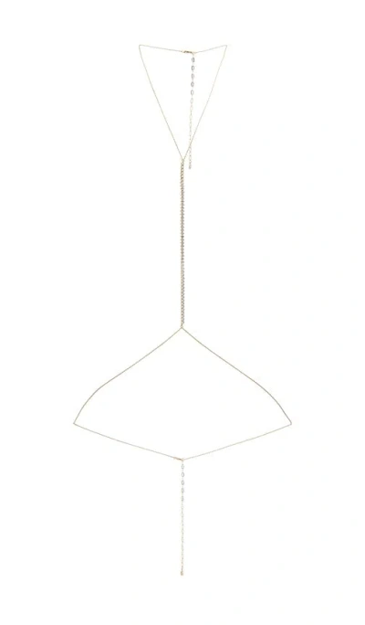 Ettika Dainty Crystal Body Chain In Gold