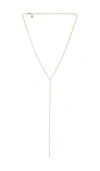 Ettika Dainty Crystal Disc Chain Lariat Necklace In Gold