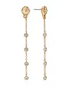 Ettika Dainty Dream Cubic Zirconia Linear Drop Earrings In Gold
