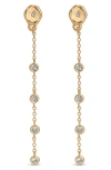 Ettika Dainty Dream Cubic Zirconia Linear Drop Earrings In Gold