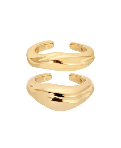 Ettika Dainty Drop Cuff Earrings In Gold