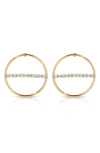 Ettika Dainty Marquise Frontal Hoop Earrings In Gold