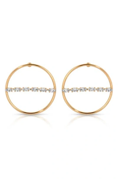 Ettika Dainty Marquise Frontal Hoop Earrings In Gold