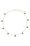 Ettika Deco Charm Necklace In Green