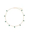 Ettika Deco Charm Necklace In Green