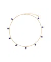 Ettika Deco Charm Necklace In Sapphire