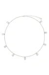 Ettika Deco Charm Necklace In Silver