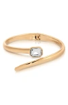 Ettika Deco Crystal Hinge Bracelet In Gold