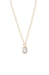 Ettika Deco Crystal Pendant Necklace In Gold