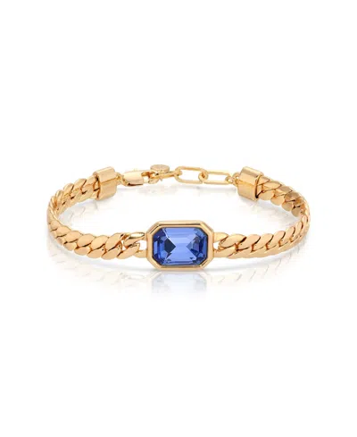 ETTIKA DECO CRYSTAL STATEMENT CUBAN CHAIN BRACELET