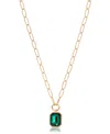 Ettika Deco Long Pendant Necklaces In Green