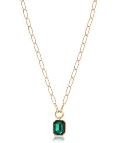 Ettika Deco Long Pendant Necklaces In Green