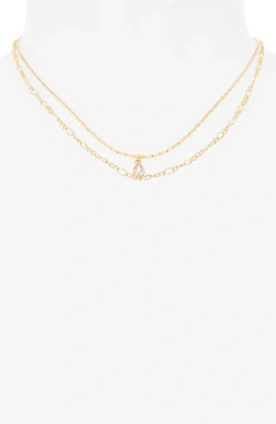 Ettika Dewdrop Layered Chain Necklace In Gold