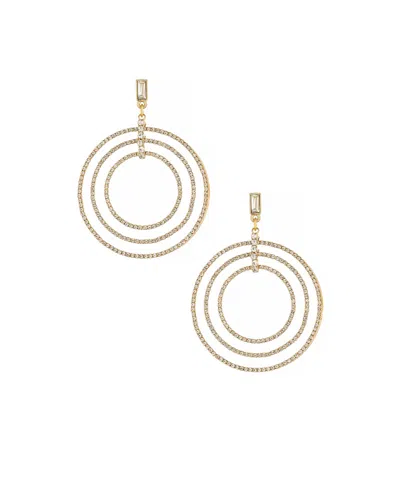 Ettika Disco Glass Ring Earrings In Gold