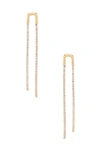 Ettika Double Chain Drop Earring In Gold