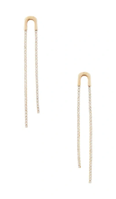 Ettika Double Chain Drop Earrings In 골드