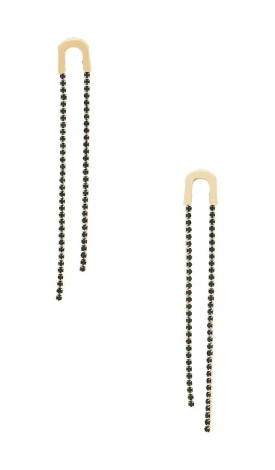 Ettika Double Chain Drop Earrings In Gold