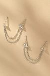 Ettika Double Piercing Chain Dangle Earrings