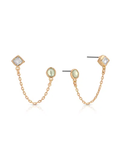 Ettika Double Piercing Tidal Earrings In Gold