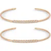 Ettika Double Take Set Of 2 Cuff Bracelets In Gold