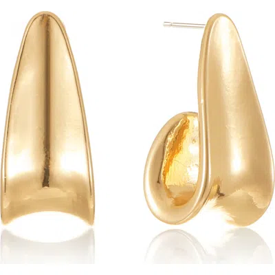 Ettika Draped Concave Hoop Earrings In Gold