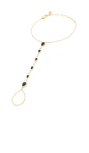 Ettika Dripping Crystal Hand Chain In Black