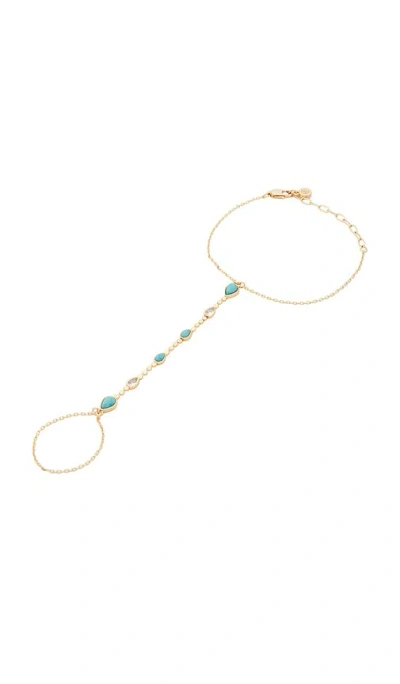 Ettika Dripping Crystal Hand Chain In Gold