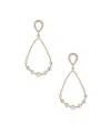 Ettika Crystal Droplet 18k Gold Plated Dangle Earrings In Gold