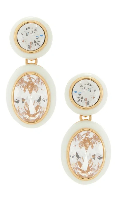 Ettika Duet Drop Earrings In Clear