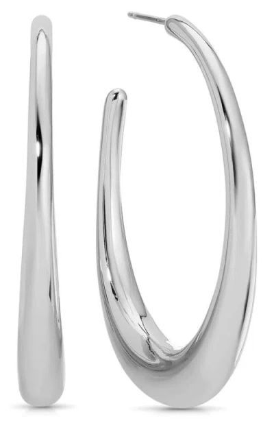 Ettika Eclipse Hoop Earrings In Silver