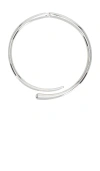 Ettika Elegant Wrap Choker In Metallic Silver