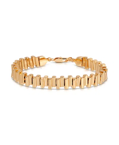 Ettika Everyday Link Chunky Rectangle Shape Bracelet In Gold