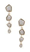 ETTIKA FACETED MIXED METAL DROP EARRINGS