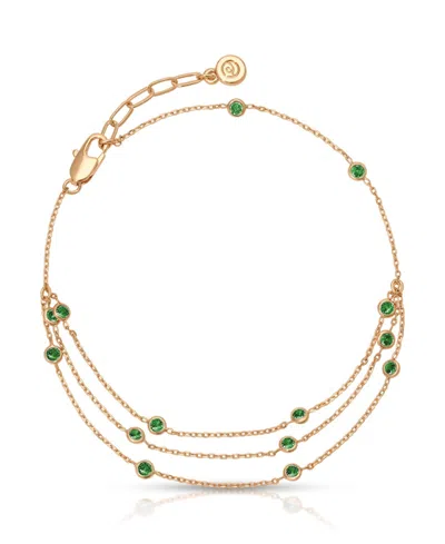 Ettika Fine Details 18k Gold Plated Crystal Anklet