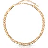 Ettika Flat Curb Chain Necklace In Gold