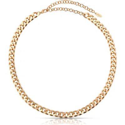 Ettika Flat Curb Chain Necklace In Gold