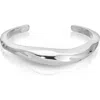 Ettika Fluid Elegance Cuff Bracelet In Silver