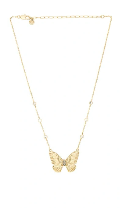 Ettika Fluttering Glow Pendant Necklace In Gold