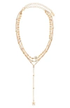 Ettika Forever Falling Multichain Necklace In Gold